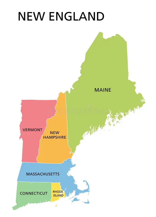 Map of New England